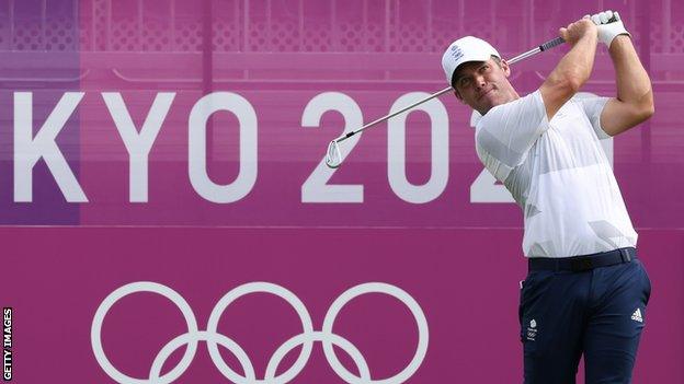 Paul Casey tees off at the Tokyo 2020 Olympic Games