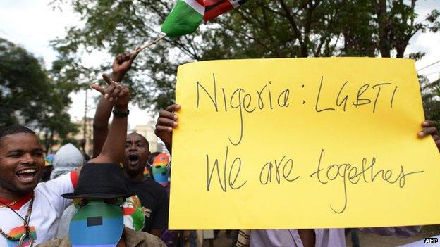 Nigerian activists march