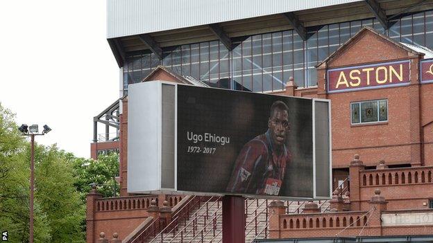 Ugo Ehiogu tribute outside Villa Park