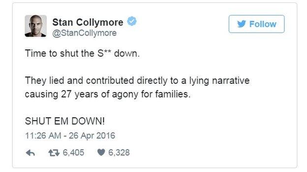 Tweet by Stan Collymore