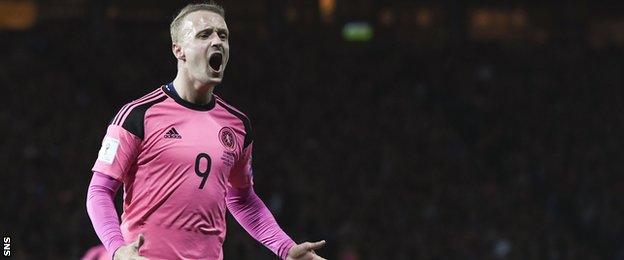 Scotland's Leigh Griffiths is left frustrated