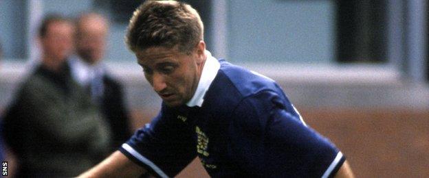 John Robertson in action for Scotland