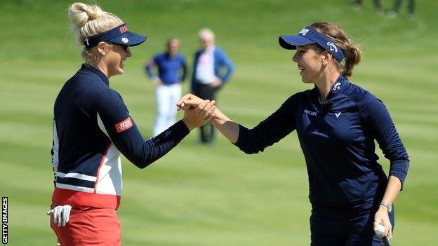 Charley Hull and Georgia Hall