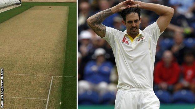 Cardiff pitch and Mitchell Johnson