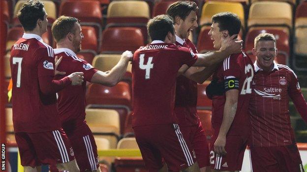 Aberdeen are second in the Premiership, chasing a third consecutive runners-up finish