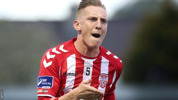 Ronan Curtis celebrates a goal