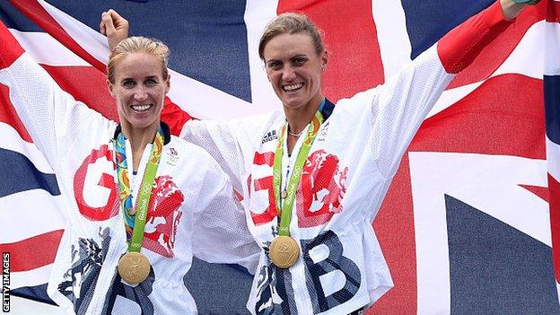 Helen Glover with Heather Stanning