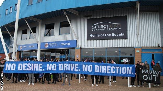 Reading fans protested before the match, while the club put on entertainment to mark their 150th anniversary