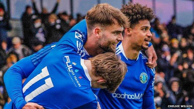 Macclesfield players celebrate