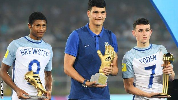 Rhian Brewster and Phil Foden take awards