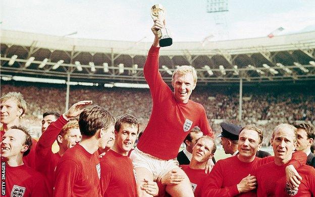 England celebrate winning the 1966 World Cup