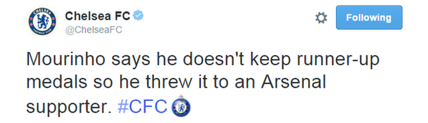 Chelsea Tweet