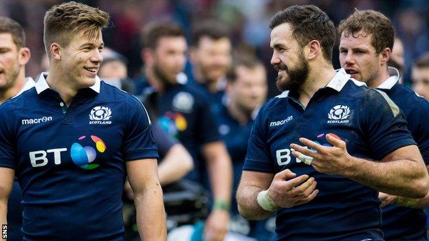 Huw Jones and Alex Dunbar