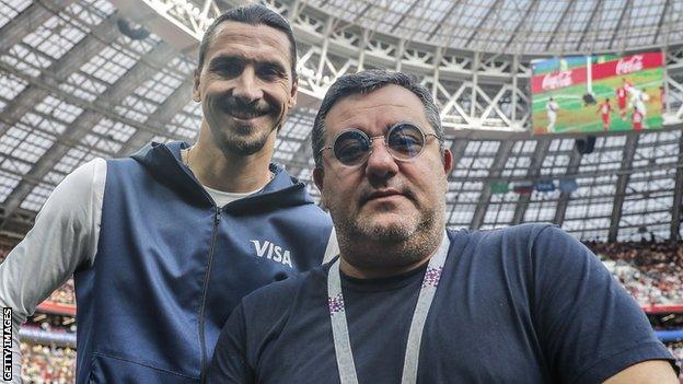 Zlatan Ibrahimovic and Mino Raiola