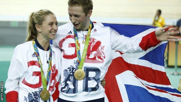 Laura Kenny with husband Jason