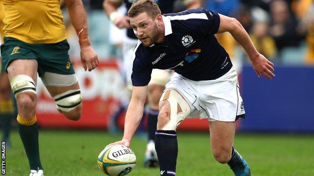 Finn Russell in action against Australia