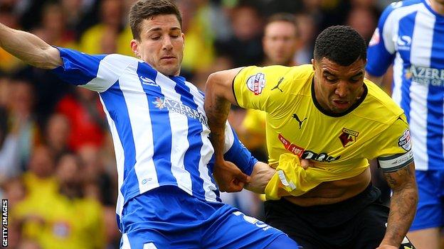 Lewis Buxton in action against Watford