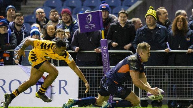 Duhan van der Merwe's try double helped Edinburgh to victory