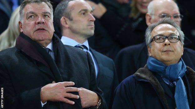 Everton manager Sam Allardyce and major shareholder Farhad Moshiri