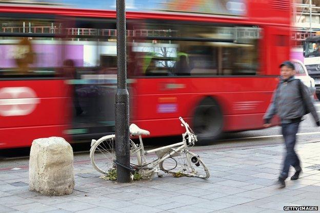 Ghost bike in London