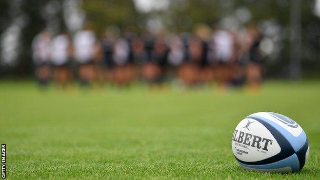 Premiership rugby ball used at Exeter Chiefs training