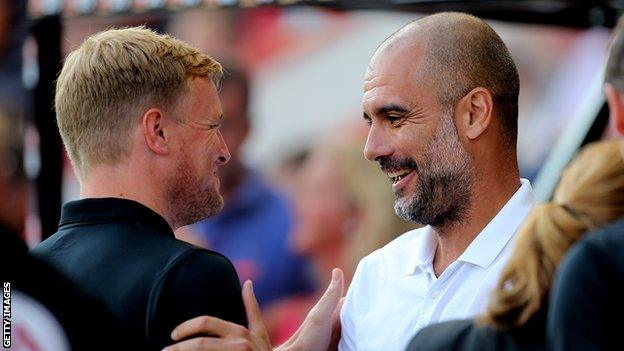 Eddie Howe and Pep Guardiola