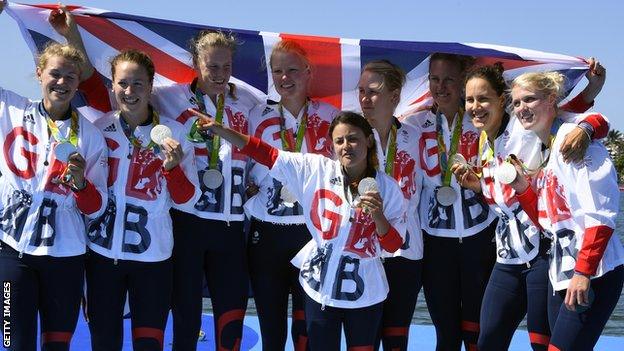 Women's eight win silver in Rio