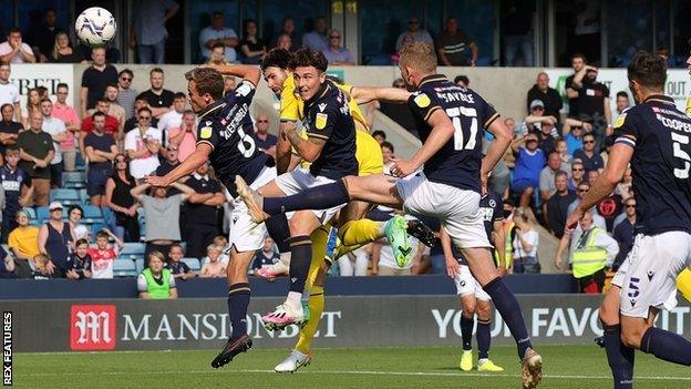 Ben Brereton (second left) levels for Blackburn