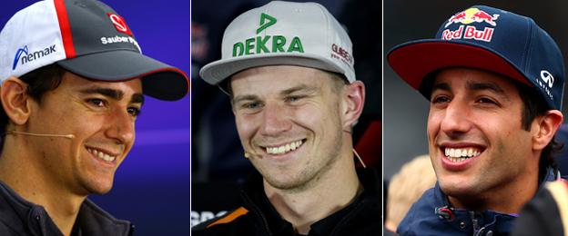 Esteban Guttierez, Nico Hulkenberg, Daniel Ricciardo