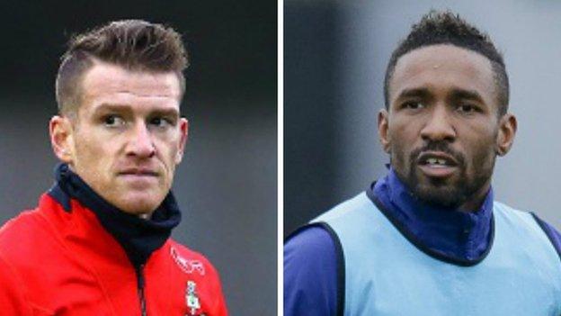 Southampton's Steven Davis and Bournemouth's Jermain Defoe