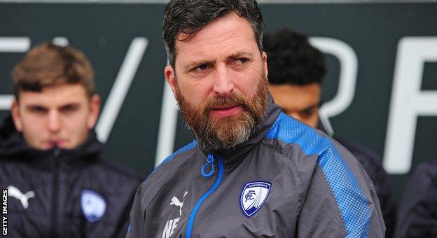 Nicky Eaden during his time coaching at Chesterfield