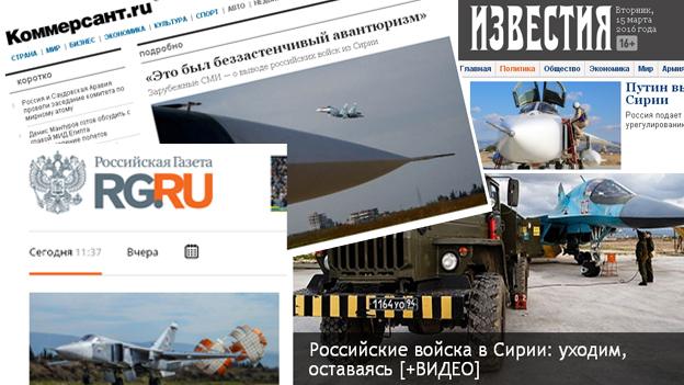 Compilation of Russian front pages