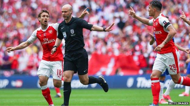 Anthony Taylor first took charge of the FA Cup final in 2017