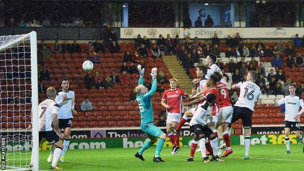 Adam Jackson heads in for Barnsley