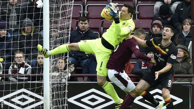 Jon McLaughlin played 36 times for Hearts in season 2017-18 before moving to Sunderland