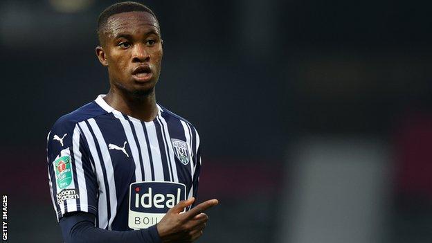 Midfielder Rekeem Harper in action for West Brom