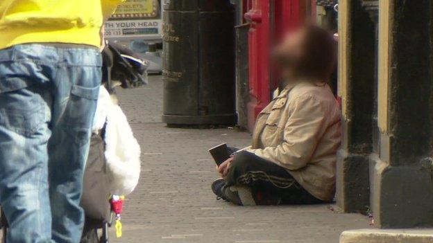 Beggar on street