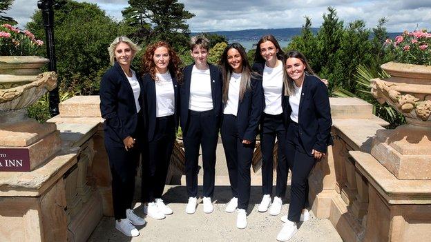 Seven Cliftonville players - Kelsie Burrows, Marissa Callaghan, Kirsty McGuinness, Louise McDaniel, Caitlin McGuinness & Abbie Magee - featured at the Euro 2022 finals