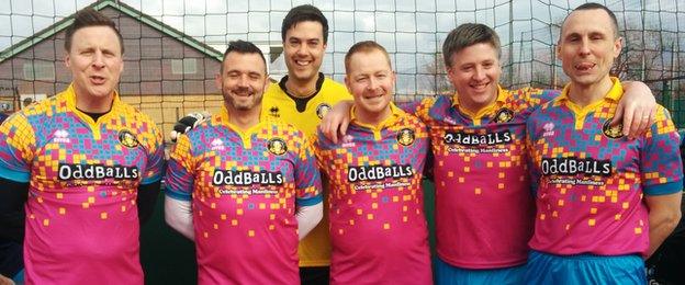 Gainsborough Male Vets in their striking kit