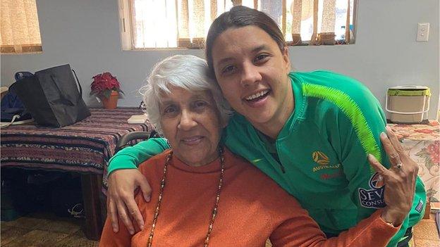 Sam Kerr and her Nan, Coral