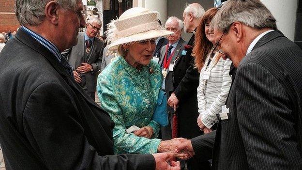 Princess Alexandra at the Huguenot Museum in Rochester