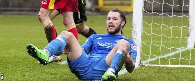 Aberdeen striker Stevie May against Partick Thistle