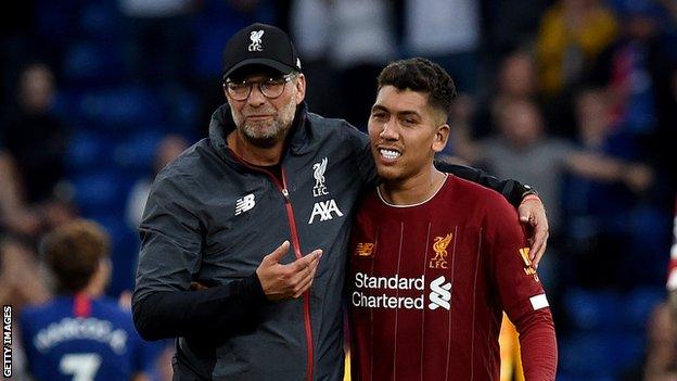 Jurgen Klopp and Roberto Firmino