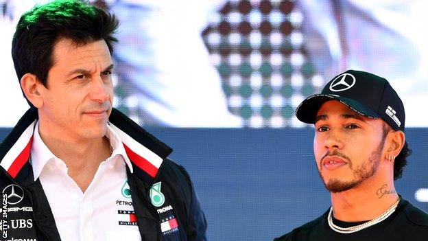 Lewis Hamilton and toto wolff