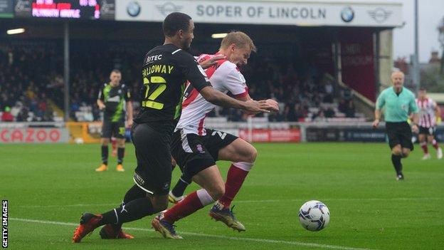 Brendan Galloway's late challenge on Lasse Sorensen