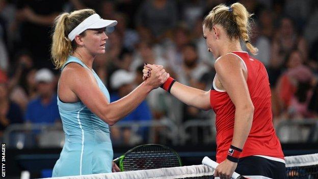 Coco Vandeweghe and Timea Babos