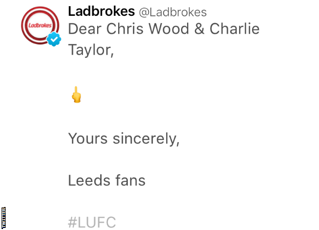 Ladbrokes tweet