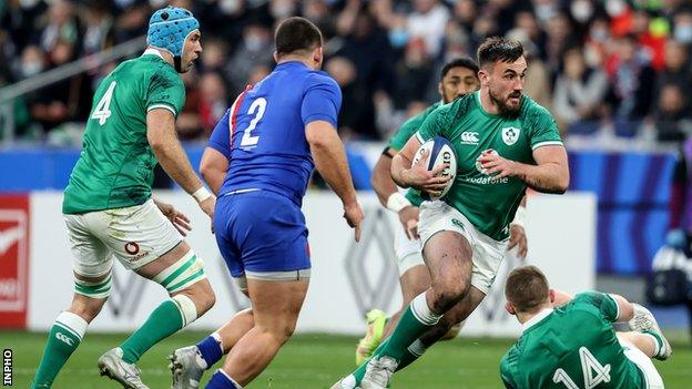 Ronan Kelleher in action against France