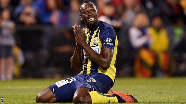 Bolt scored twice for the Central Coast Mariners in a friendly