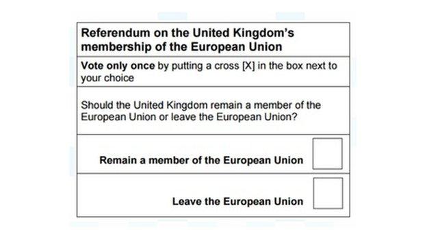 The EU referendum ballot paper